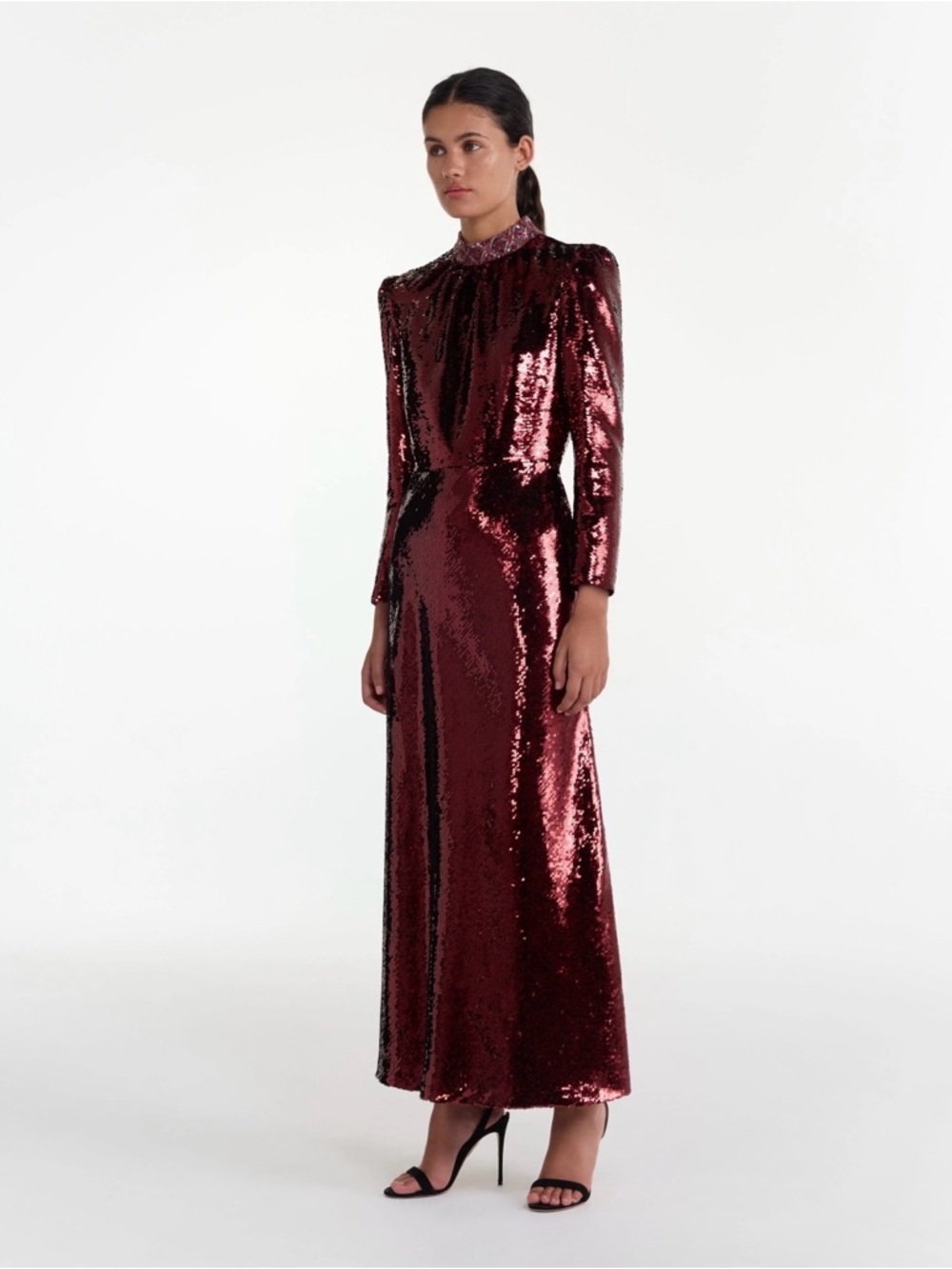 Saloni Jena Dress in Deep Garnet NWT